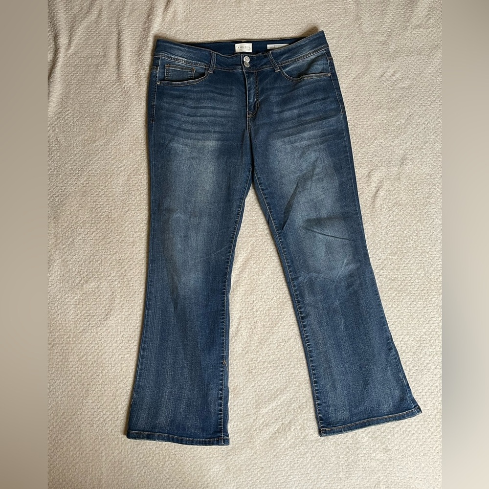 Angels Dark Blue Curvy Bootcut Jeans